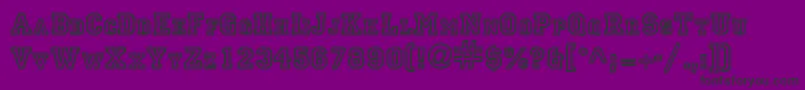 PrincetownitcNormal-fontti – mustat fontit violetilla taustalla