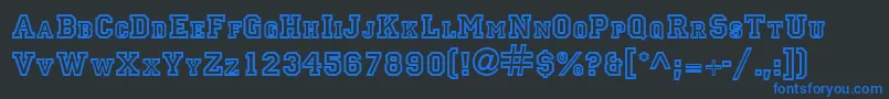 PrincetownitcNormal Font – Blue Fonts on Black Background