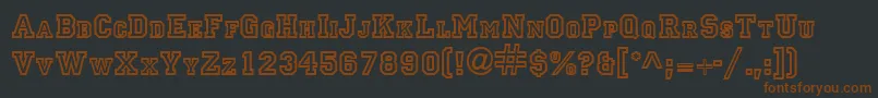 PrincetownitcNormal Font – Brown Fonts on Black Background