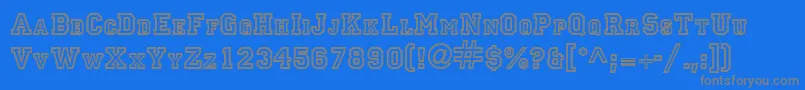PrincetownitcNormal Font – Gray Fonts on Blue Background