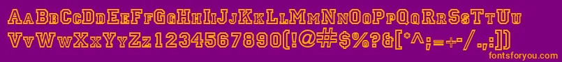PrincetownitcNormal Font – Orange Fonts on Purple Background