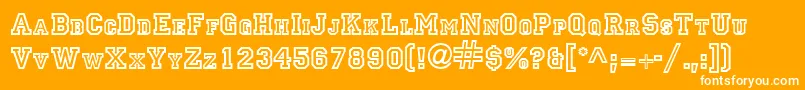 PrincetownitcNormal Font – White Fonts on Orange Background