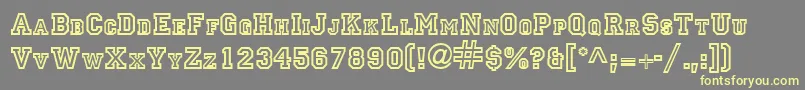 PrincetownitcNormal Font – Yellow Fonts on Gray Background