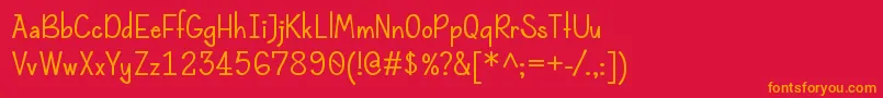 Шрифт Rolandebold – оранжевые шрифты на красном фоне