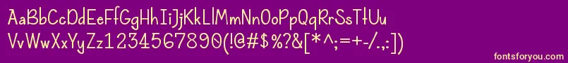 Rolandebold Font – Yellow Fonts on Purple Background