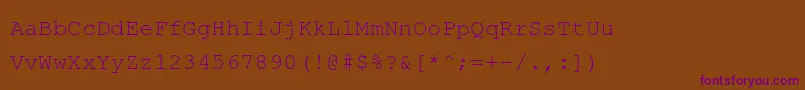 Шрифт Phaisarnfixed – фиолетовые шрифты на коричневом фоне