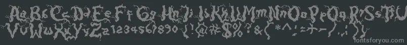 Darkwood Font – Gray Fonts on Black Background