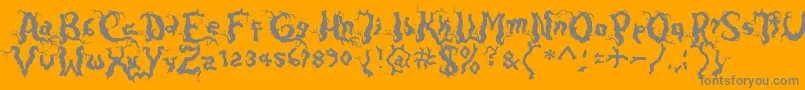 More about Darkwood Font Darkwood Font – Gray Fonts on Orange Background