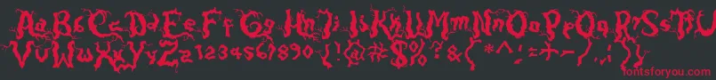 Darkwood Font – Red Fonts on Black Background