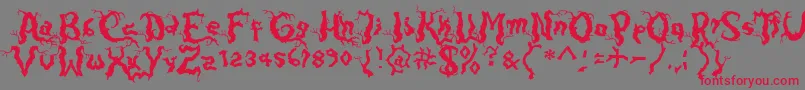 Darkwood Font – Red Fonts on Gray Background