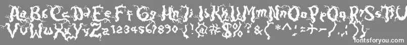 Darkwood Font – White Fonts on Gray Background