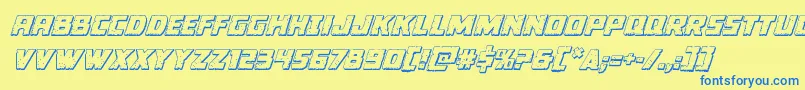 Colossus3Dital Font – Blue Fonts on Yellow Background