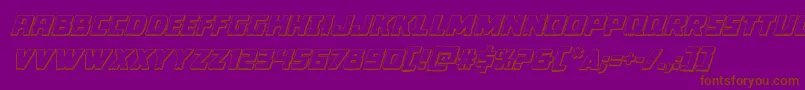 Colossus3Dital Font – Brown Fonts on Purple Background