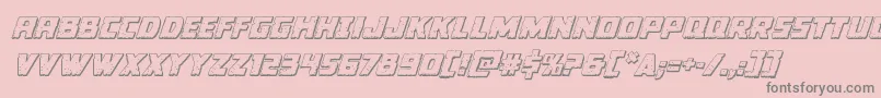 Colossus3Dital-Schriftart – Graue Schriften auf rosa Hintergrund