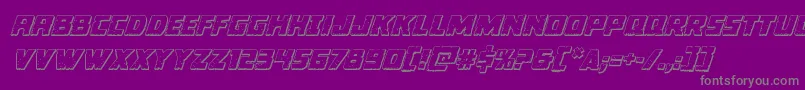 Colossus3Dital-Schriftart – Graue Schriften auf violettem Hintergrund