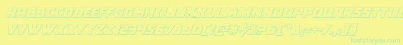 Colossus3Dital Font – Green Fonts on Yellow Background