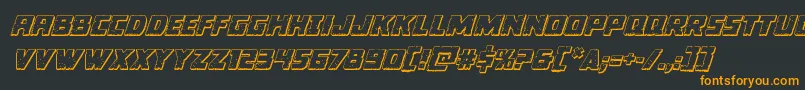 Colossus3Dital Font – Orange Fonts on Black Background