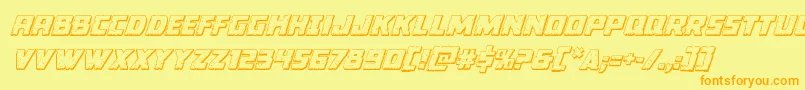 Colossus3Dital Font – Orange Fonts on Yellow Background