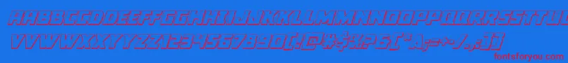 Colossus3Dital Font – Red Fonts on Blue Background