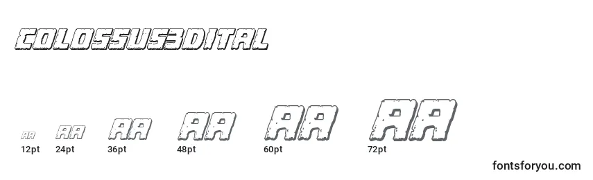 Colossus3Dital Font Sizes