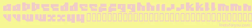 12.20 Font – Pink Fonts on Yellow Background