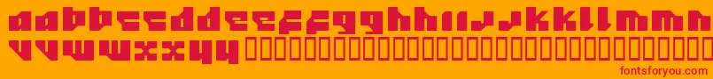 12.20 Font – Red Fonts on Orange Background