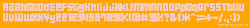 04b 19  Font – Pink Fonts on Orange Background