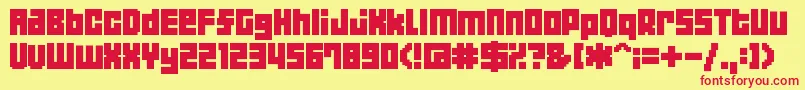 04b 19  Font – Red Fonts on Yellow Background