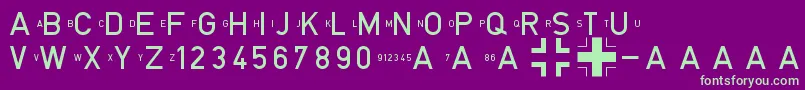 BlockschriftFР±rFlugzeugeフォントについての詳細 フォントBlockschriftFР±rFlugzeuge – 紫の背景に緑のフォント