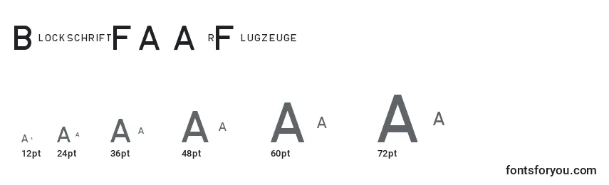 BlockschriftFР±rFlugzeuge Font Sizes