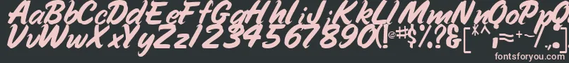 More about HandyRegular Font HandyRegular Font – Pink Fonts on Black Background