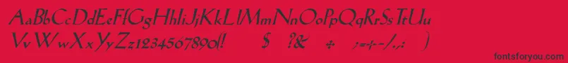 fuente LilhvyItalic – Fuentes Negras Sobre Fondo Rojo