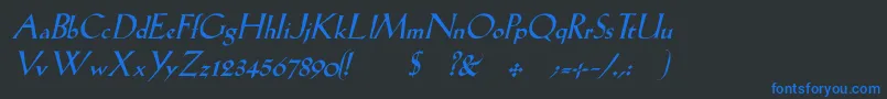 fuente LilhvyItalic – Fuentes Azules Sobre Fondo Negro