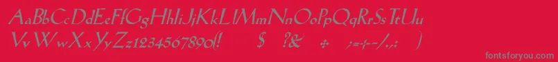 fuente LilhvyItalic – Fuentes Grises Sobre Fondo Rojo