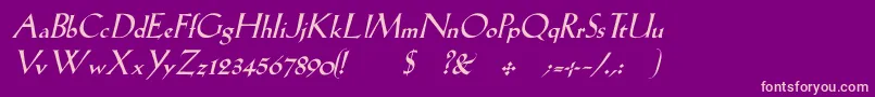 fuente LilhvyItalic – Fuentes Rosadas Sobre Fondo Morado