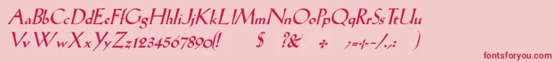 fuente LilhvyItalic – Fuentes Rojas Sobre Fondo Rosa