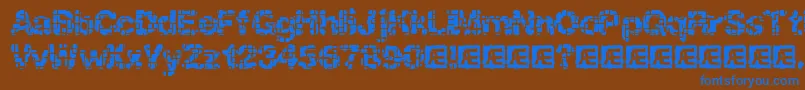 Katalyst Inactive Brk Font – Blue Fonts on Brown Background