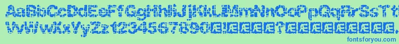 Katalyst Inactive Brk Font – Blue Fonts on Green Background