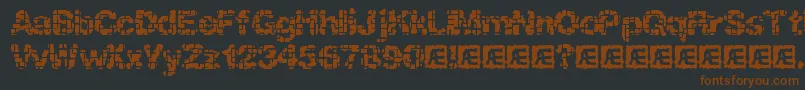 Katalyst Inactive Brk Font – Brown Fonts on Black Background