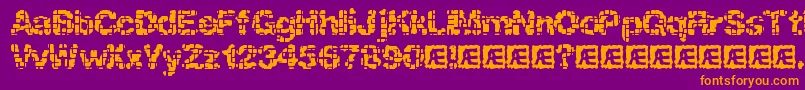 Katalyst Inactive Brk Font – Orange Fonts on Purple Background