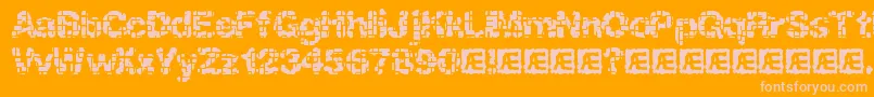 Katalyst Inactive Brk Font – Pink Fonts on Orange Background