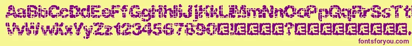 Katalyst Inactive Brk Font – Purple Fonts on Yellow Background