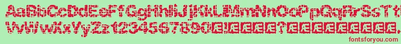 Katalyst Inactive Brk Font – Red Fonts on Green Background