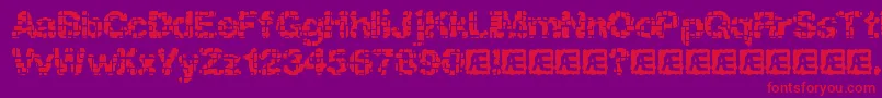 Katalyst Inactive Brk Font – Red Fonts on Purple Background