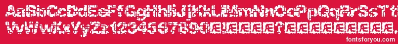 Katalyst Inactive Brk Font – White Fonts on Red Background