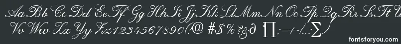 Fonte RegencyDb – fontes brancas em um fundo preto