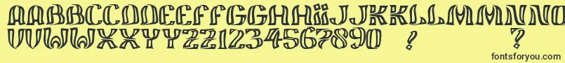 JmhFelizOut Font – Black Fonts on Yellow Background