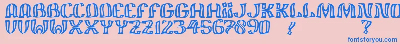 JmhFelizOut Font – Blue Fonts on Pink Background