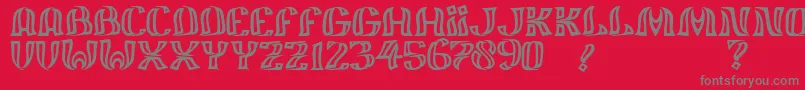 JmhFelizOut Font – Gray Fonts on Red Background