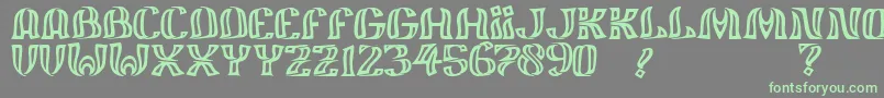 JmhFelizOut Font – Green Fonts on Gray Background